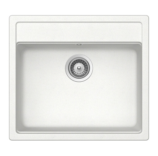 NEMN100ALPI Chiuveta bucatarie Schock Nemo N-100 Cristalite Alpina 570 x 510 mm, granit, montare pe blat, alb -  SCHOCK NEMN100ALPI imagine