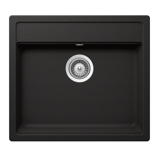 NEMN100NERO Chiuveta bucatarie Schock Nemo N-100 Cristalite Nero 570 x 510 mm, granit, montare pe blat, negru -  SCHOCK NEMN100NERO imagine
