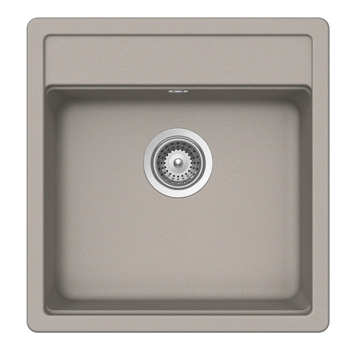 NEMN100SBETO  Chiuveta bucatarie Schock Nemo N-100S Cristalite Concrete 490 x 510 mm, compozit granit, montare pe blat, gri beton -  SCHOCK NEMN100SBETO imagine