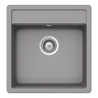 NEMN100SCROM Chiuveta bucatarie Schock Nemo N-100S Cristalite Croma 490 x 510 mm, granit, montare pe blat, gri NEMN100SCROM imagine 27911