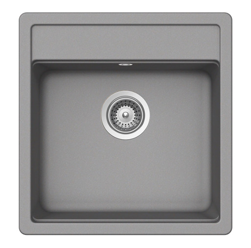 NEMN100SCROM Chiuveta bucatarie Schock Nemo N-100S Cristalite Croma 490 x 510 mm, granit, montare pe blat, gri -  SCHOCK NEMN100SCROM imagine