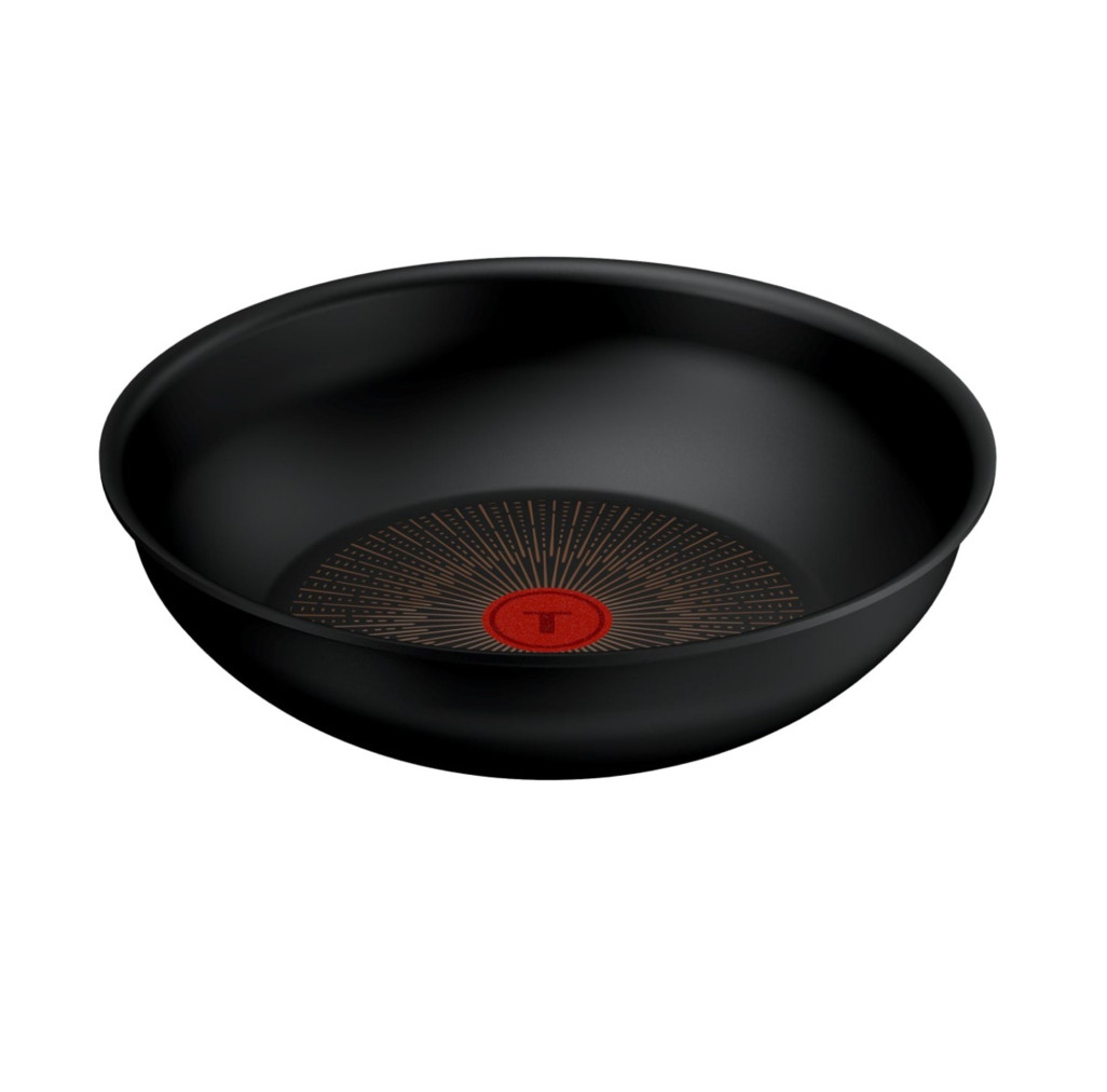Tigaie wok Tefal Ingenio Excellence+ P0001924, 28 cm, invelis antiaderent, tehnologie FUSIONCORE, Thermo-Signal™, aluminiu, inductie, negru -  Tefal P0001924  imagine 1