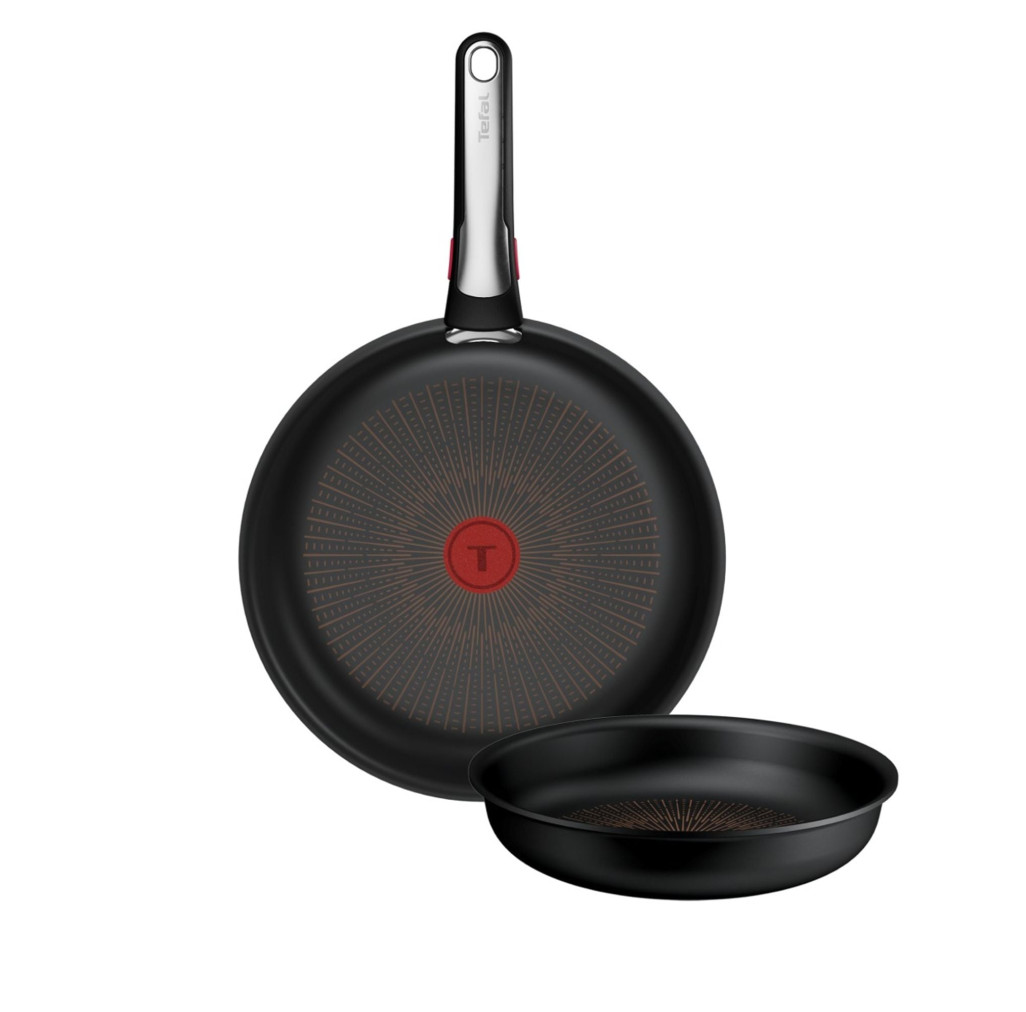 Set 3 piese Tefal Ingenio Excellence+ P0009653, tigaie de 22/26 cm, maner detasabil, tehnologie FUSIONCORE, Thermo-Signal™, invelis antiaderent, aluminiu. inductie -  Tefal P0009653 imagine 1