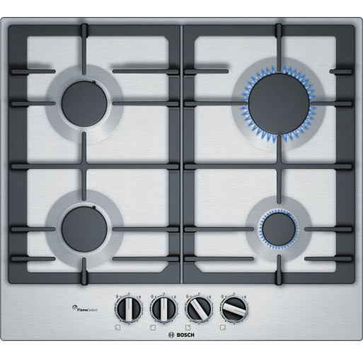 Plita pe gaz Bosch PCP6A5B90 4 zone 60 cm seria 6 Inox - BOSCH PCP6A5B90 imagine