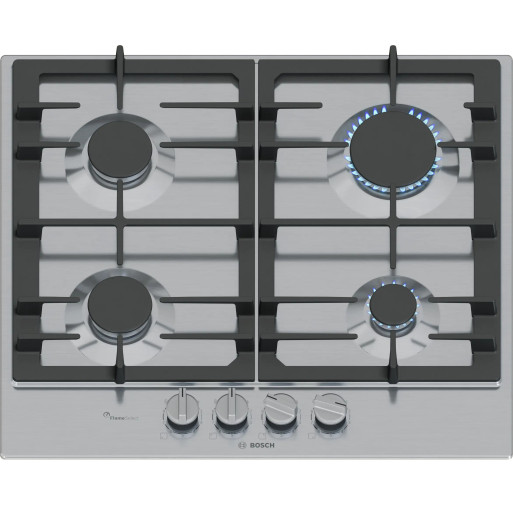 Plită pe gaz Bosch PCP6A5I90 4 zone 60 cm seria 6 Inox - BOSCH PCP6A5I90 imagine