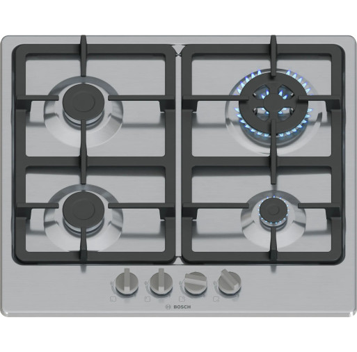 Plită pe gaz Bosch PGH6B5K90 4 zone 60 cm seria 4 Inox - BOSCH PGH6B5K90  imagine