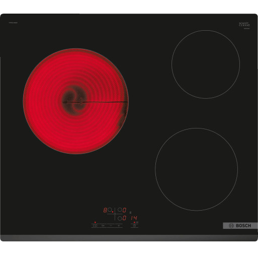 Plita radianta Bosch PKM631BB2E 3 zone de gatit 60 cm seria 4 Negru PKM631BB2E imagine
