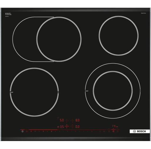 Plita radianta Bosch PKN675DP1D 4 zone de gatit 60 cm seria 8 Negru PKN675DP1D imagine