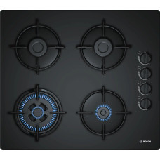 Plita pe gaz Bosch POH6B6B10 4 zone 60 cm seria 2 Quartz Negru POH6B6B10 imagine 15179