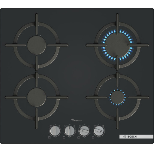 PPP6A6I10 Seria 6, Plită pe gaz, 60 cm, Quartz, Negru - BOSCH PPP6A6I10  imagine