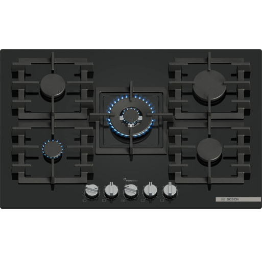 Plită pe gaz Bosch PPQ7A6I40 5 zone 75 cm seria 6 Quartz Negru - BOSCH PPQ7A6I40 imagine