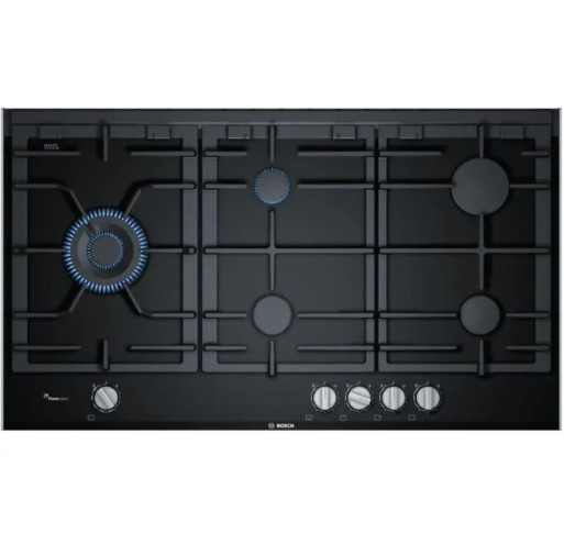 Plită pe gaz Bosch PRS9A6B70D 5 zone 90 cm seria 8 Negru - BOSCH PRS9A6B70D imagine