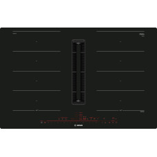 Plita pe inducție cu sistem de ventilare integrat Bosch PXX801D67E 4 zone de gatit 80 cm seria 8 Negru  PXX801D67E imagine 18388