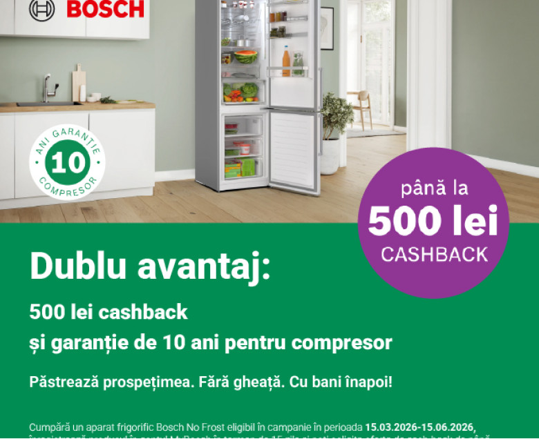 Cash-back la aparate frigorifice No Frost ( valabil doar pentru anumite articole)