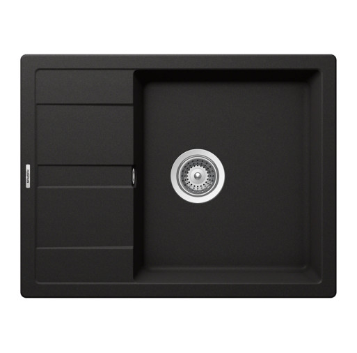 ROND100LNERO Chiuveta Granit Schock Ronda D-100L Nero Cristalite 650 x 500 mm -  SCHOCK ROND100LNERO imagine