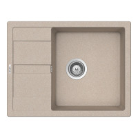 ROND100LSABB Chiuveta bucatarie Schock Ronda D-100L Cristalite Sabbia 650 x 500 mm, compozit granit, reversibila, montare pe blat, nisip ROND100LSABB imagine 27926
