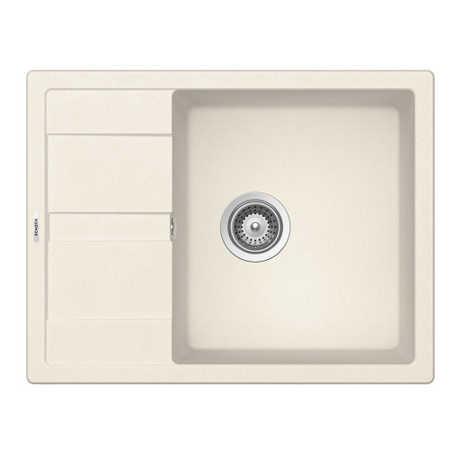 ROND100LVANI Chiuveta bucatarie Schock Ronda D-100L Cristalite Vanilla 650 x 500 mm, compozit granit, reversibila, montare pe blat, bej deschis -  SCHOCK ROND100LVANI imagine