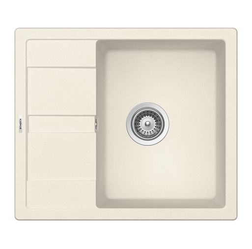 ROND100VANI Chiuveta bucatarie Schock Ronda D-100 Cristalite Vanilla 580 x 500 mm, compozit granit, reversibila, montare pe blat, bej deschis -  SCHOCK ROND100VANI imagine