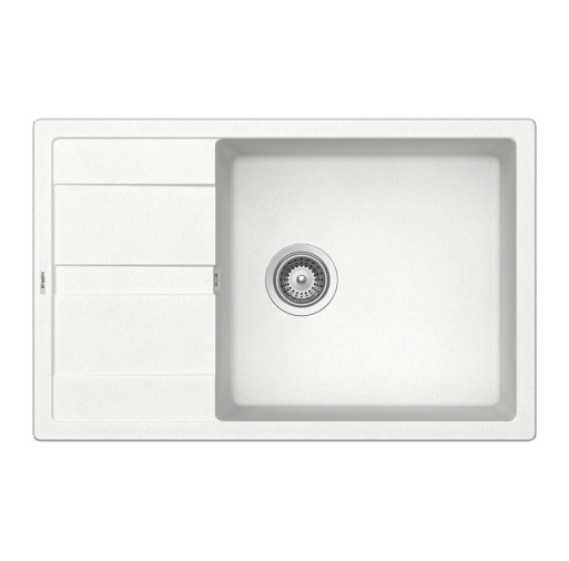 ROND100XLALPI Chiuveta bucatarie Schock Ronda D-100XL Cristalite Alpina 780 x 500 mm, granit, reversibila, montare pe blat, alb -  SCHOCK ROND100XLALPI imagine
