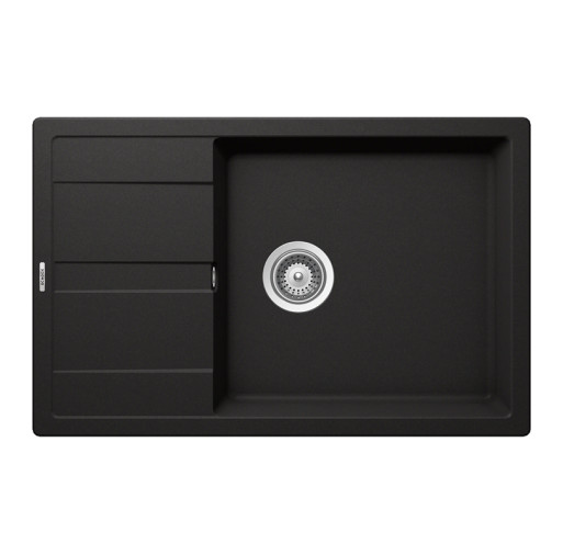 ROND100XLNERO Chiuveta bucatarie Schock Ronda D-100XL Cristalite Nero 780 x 500 mm, granit, reversibila, montare pe blat, negru -  SCHOCK ROND100XLNERO imagine