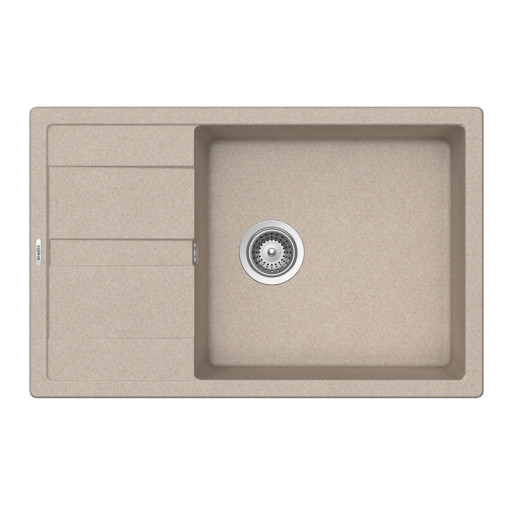 ROND100XLSABB Chiuveta bucatarie Schock Ronda D-100XL Cristalite Sabbia 780 x 500 mm, compozit granit, montare pe blat, nisip -  SCHOCK ROND100XLSABB imagine
