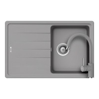 SETED100SPCROM Set chiuveta bucatarie Schock Element D-100S 780 x 500 mm si baterie bucatarie Schock Plutos Cristalite Croma, gri SETED100SPCROM imagine 28569
