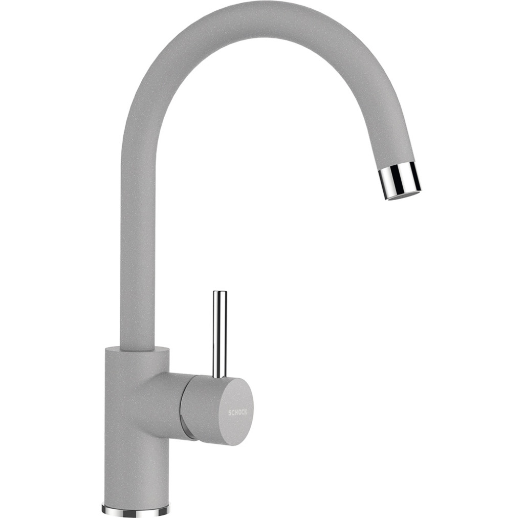 SETED100SPCROM Set chiuveta bucatarie Schock Element D-100S 780 x 500 mm si baterie bucatarie Schock Plutos Cristalite Croma, gri -  Schock SETED100SPCROM imagine 1
