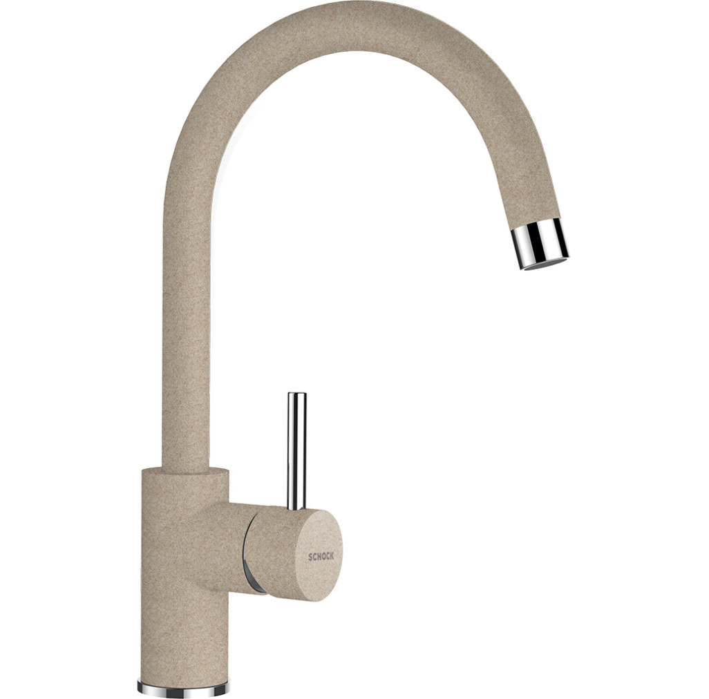 SETED100SPSABB Set chiuveta bucatarie Schock Element D-100S 780 x 500 mm si baterie bucatarie Schock Plutos Cristalite Sabbia, nisip -  Schock SETED100SPSABB imagine 1
