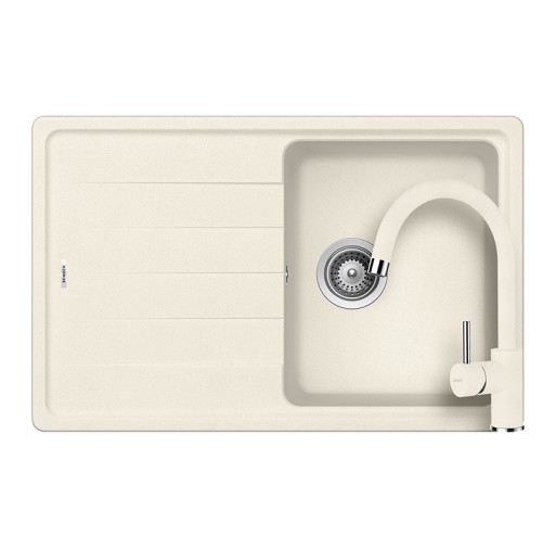 SETED100SPVANI Set chiuveta bucatarie Schock Element D-100S 780 x 500 mm si baterie bucatarie Schock Plutos Cristalite Vanilla, bej deschis -  Schock SETED100SPVANI imagine