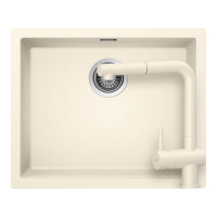 SETKN100LEEXMAGN Set chiuveta bucatarie Schock Kaia N-100L 556 x 456 mm si baterie bucatarie Schock Epos Cristadur Magnolia cu cap extractibil, alb cremos SETKN100LEEXMAGN imagine 28939