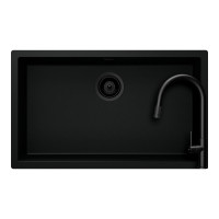 SETKN100XLPUTENEG Set chiuveta bucatarie Schock Kaia N-100XL 756 x 456 mm Cristadur Puro, negru intens cu parti vizibile si baterie bucatarie Schock Talia cu cap extractibil, negru SETKN100XLPUTENEG imagine 28948