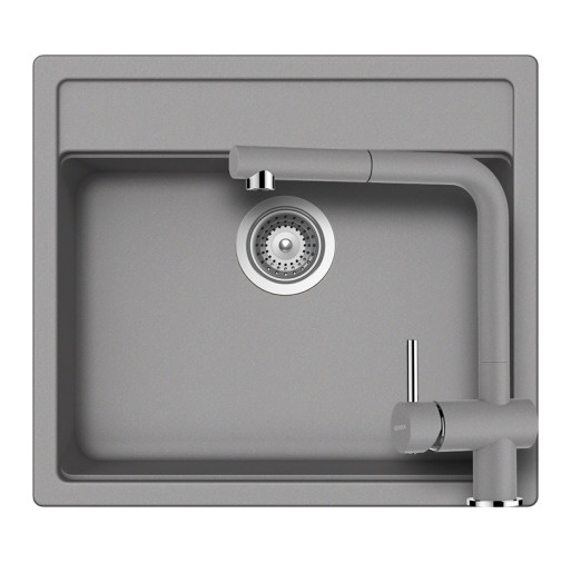 Set Chiuveta Schock Nemo N-100 si Baterie Granit Epos cu dus extractibil Croma Cristalite -  Schock SETNN100EEXCROM imagine
