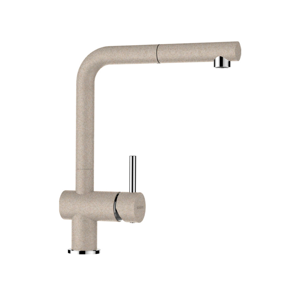 SETNN100EEXSABB Set chiuveta bucatarie Schock Nemo N-100 570 x 510 mm si baterie bucatarie Schock Epos Cristalite Sabbia cu cap extractibil, nisip -  Schock SETNN100EEXSABB  imagine 1