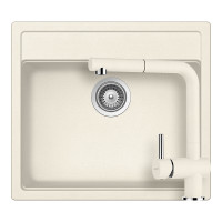 SETNN100EEXVANI Set chiuveta bucatarie Schock Nemo N-100 570 x 510 mm si baterie bucatarie Schock Epos Cristalite Vanilla cu cap extractibil, bej deschis SETNN100EEXVANI imagine 28776