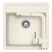 SETNN100SEEXVANI Set chiuveta bucatarie Schock Nemo N-100S 490 x 510 mm si baterie bucatarie Schock Epos Cristalite Vanilla cu cap extractibil, bej deschis SETNN100SEEXVANI imagine 28576