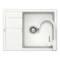 SETRD100LPALPI Set chiuveta bucatarie Schock Ronda D-100L 650 x 500 mm si baterie bucatarie Schock Plutos Cristalite Alpina, alb SETRD100LPALPI imagine 28912