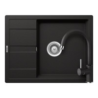 SETRD100LPNERO Chiuveta Granit Schock Ronda D-100L Nero Cristalite + Baterie Granit Schock Plutos Nero Cristalite SETRD100LPNERO imagine 28798