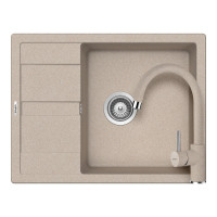 SETRD100LPSABB Set chiuveta bucatarie Schock Ronda D-100L 650 x 500 mm si baterie bucatarie Schock Plutos Cristalite Sabbia, nisip SETRD100LPSABB imagine 28800