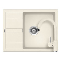 SETRD100LPVANI Set chiuveta bucatarie Schock Ronda D-100L 650 x 500 mm si baterie bucatarie Schock Plutos Cristalite Vanilla, bej deschis SETRD100LPVANI imagine 28911