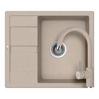 SETRD100PSABB Set chiuveta bucatarie Schock Ronda D-100 580 x 500 mm si baterie bucatarie Schock Plutos Cristalite Sabbia, nisip SETRD100PSABB imagine 28790