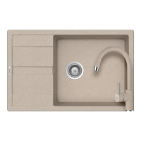 SETRD100XLPSABB Set chiuveta bucatarie Schock Ronda D-100XL 780 x 500 mm si baterie bucatarie Schock Plutos Cristalite Sabbia, nisip SETRD100XLPSABB imagine 28934