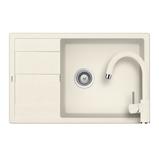 SETRD100XLPVANI Set chiuveta bucatarie Schock Ronda D-100XL 780 x 500 mm si baterie bucatarie Schock Plutos Cristalite Vanilla, bej deschis -  Schock SETRD100XLPVANI imagine