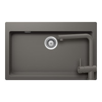 SETSN100XLEEXSILV Set chiuveta bucatarie Schock Signus N-100XL 790 x 500 mm si baterie bucatarie Schock Epos Cristadur Silverstone cu cap extractibil, gri inchis SETSN100XLEEXSILV imagine 28971