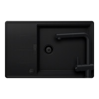 SETTD100LSEEXPURO Set chiuveta bucatarie Schock Tia D-100LS 780 x 500 mm cu parti vizibile si baterie bucatarie Schock Epos Cristadur Puro cu cap extractibil, negru intens SETTD100LSEEXPURO imagine 28978