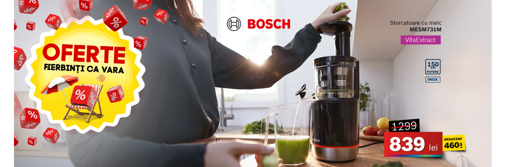 Storcatoare cu melc Bosch MESM731M VitaExtract