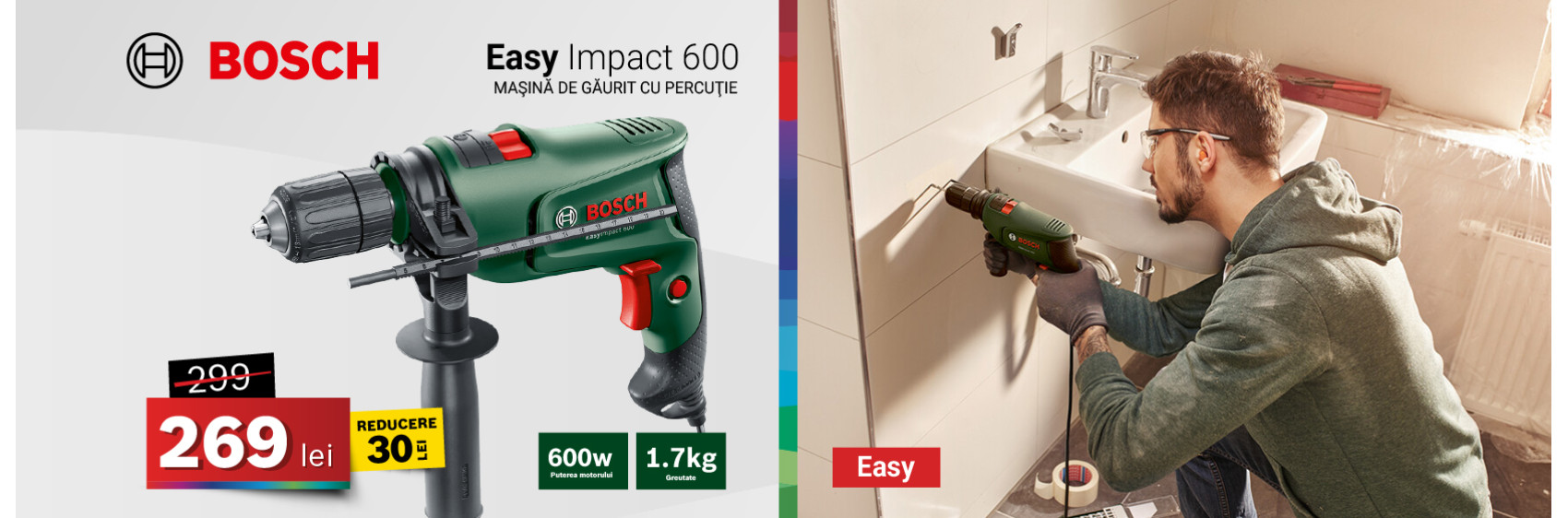 Maşină de găurit cu percuţie EasyImpact 600