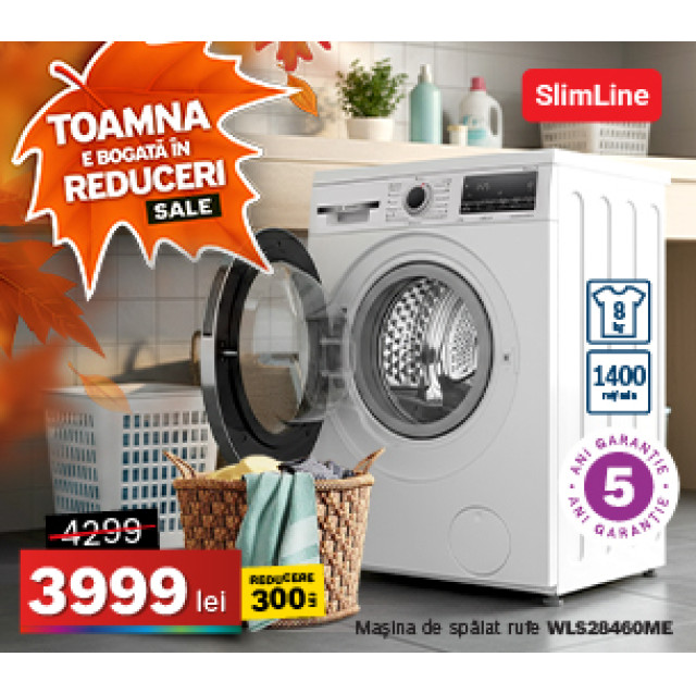 Masina de spalat rufe SLIM Bosch WLS28460ME