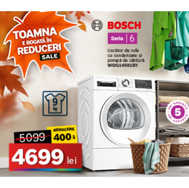 Uscator de rufe BOSCH WQG14591BY