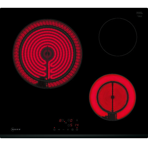 Plita radianta Neff T16FBK1L8 3 zone de gatit 60 cm N 50 Negru - NEFF T16FBK1L8 imagine