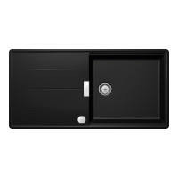 TIAD100LMAGMSA Chiuveta bucatarie Schock Tia D-100L Cristadur Magma 1000 x 500 mm cu sifon automat, granit, reversibila, montare pe blat, negru metalizat TIAD100LMAGMSA imagine 28222